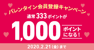 バレンタイン会員登録キャンペーン