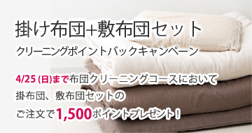 掛布団+敷布団セットポイントバックキャンペーン